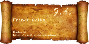 Frindt Arika névjegykártya
